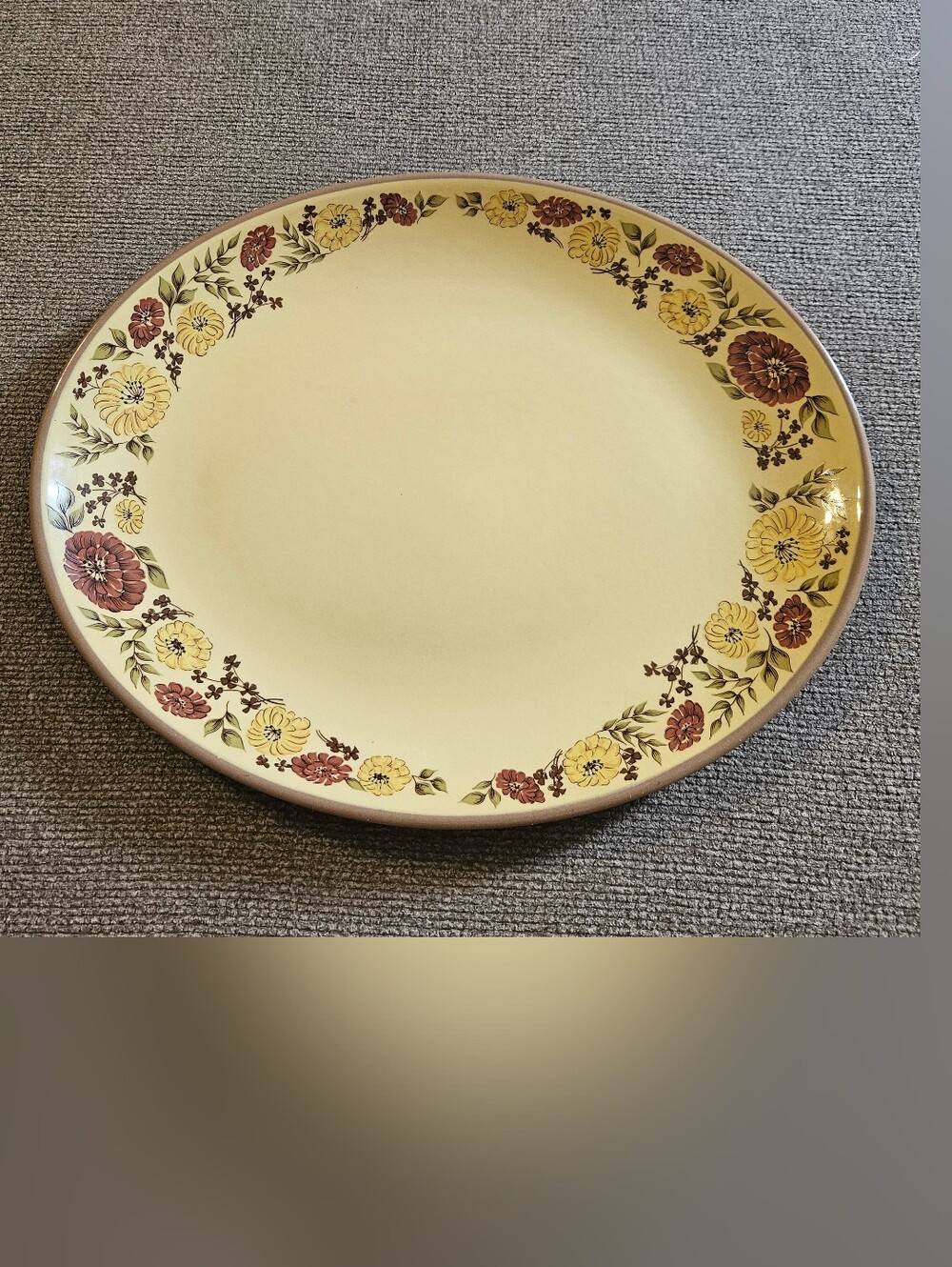 Vtg Taylor Smith & Taylor Design 70 Indiana Summer Oval Serving Platter Plate